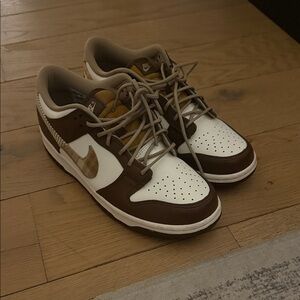 Brown and White Sneakers